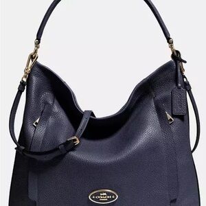 Coach Black Leather Hobo Bag